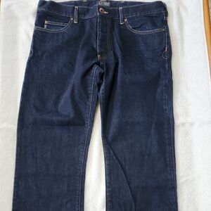 Armani Jeans Men's Dark Blue Denim Wide Leg Size 38 X 29 Preowned